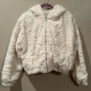Women's White Faux Fur Jacket